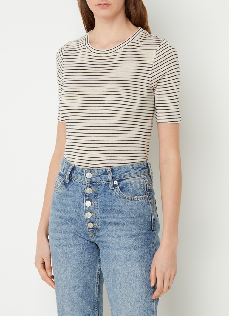 Whistles T-shirt with round neck and stripe print