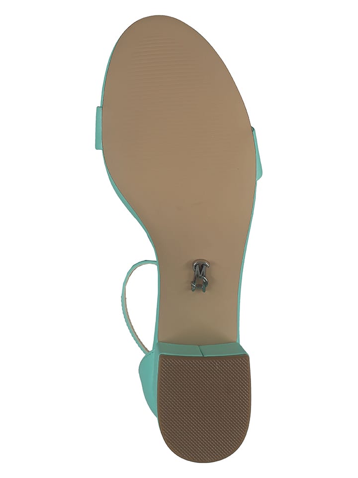 Steve Madden Leder-Sandaletten in Türkis günstig kaufen