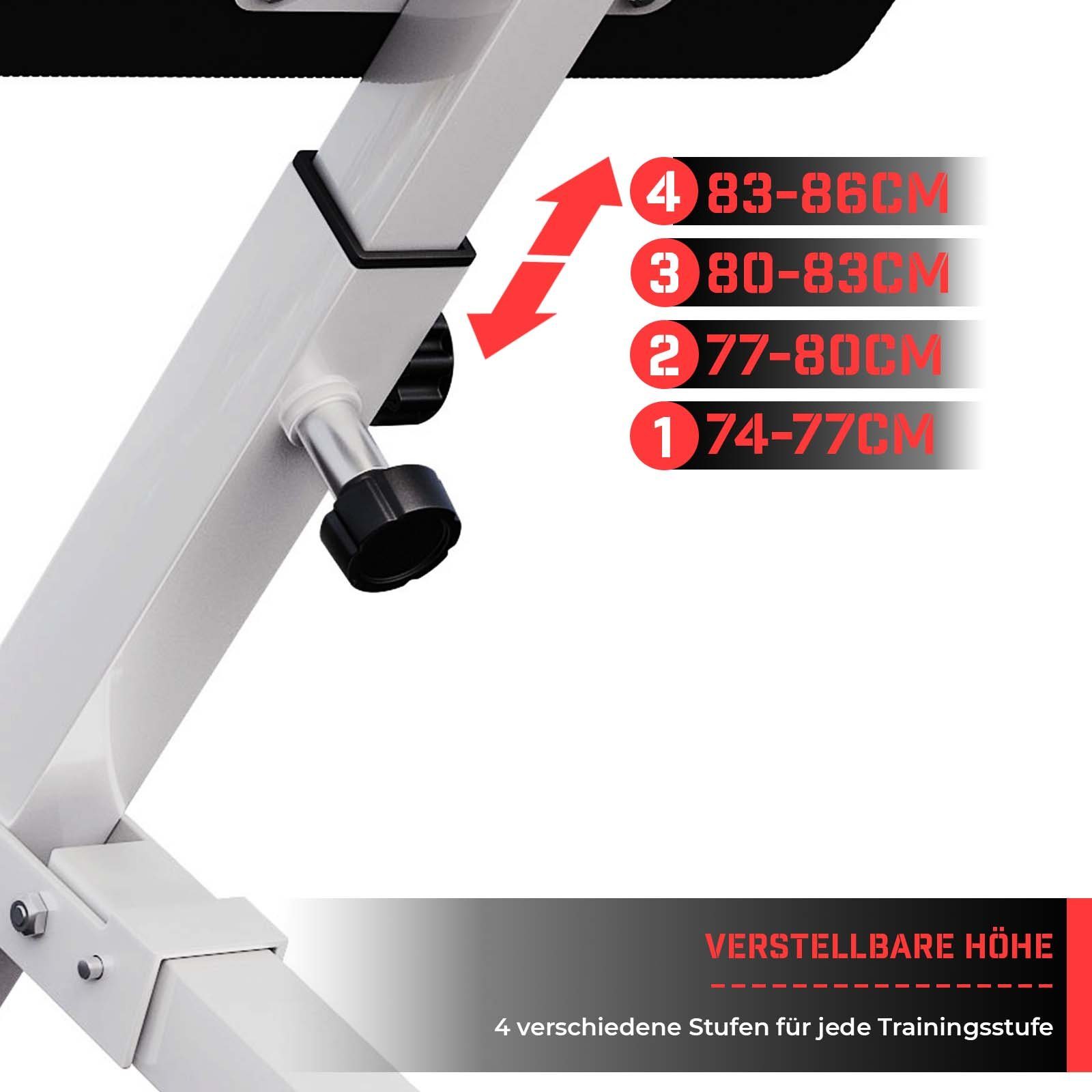 Physionics Rückentrainer Hyperextension Rückentrainer - klappbar, höhenverstellbar, 45°,120 kg