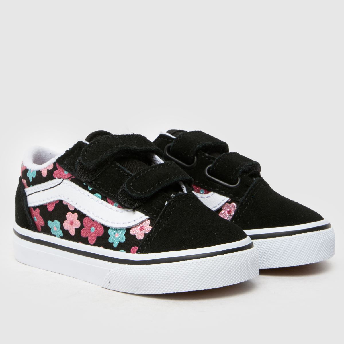 Vans fekete multifunkciós Old Skool V Csillámos Lány Kisgyermek Tornacipő