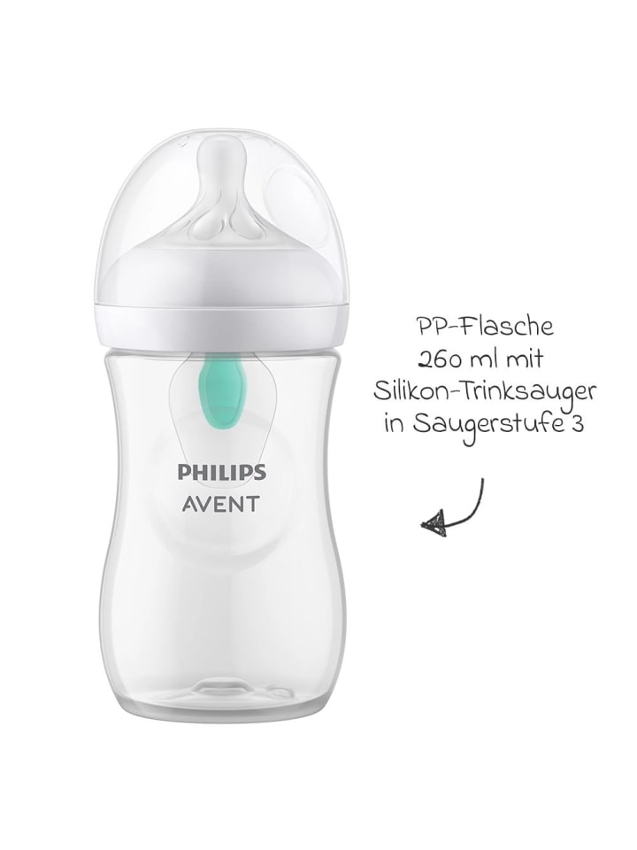 Philips Avent PP-Flasche Natural Response 260ml mit AirFree Ventil in weiss günstig kaufen onesize