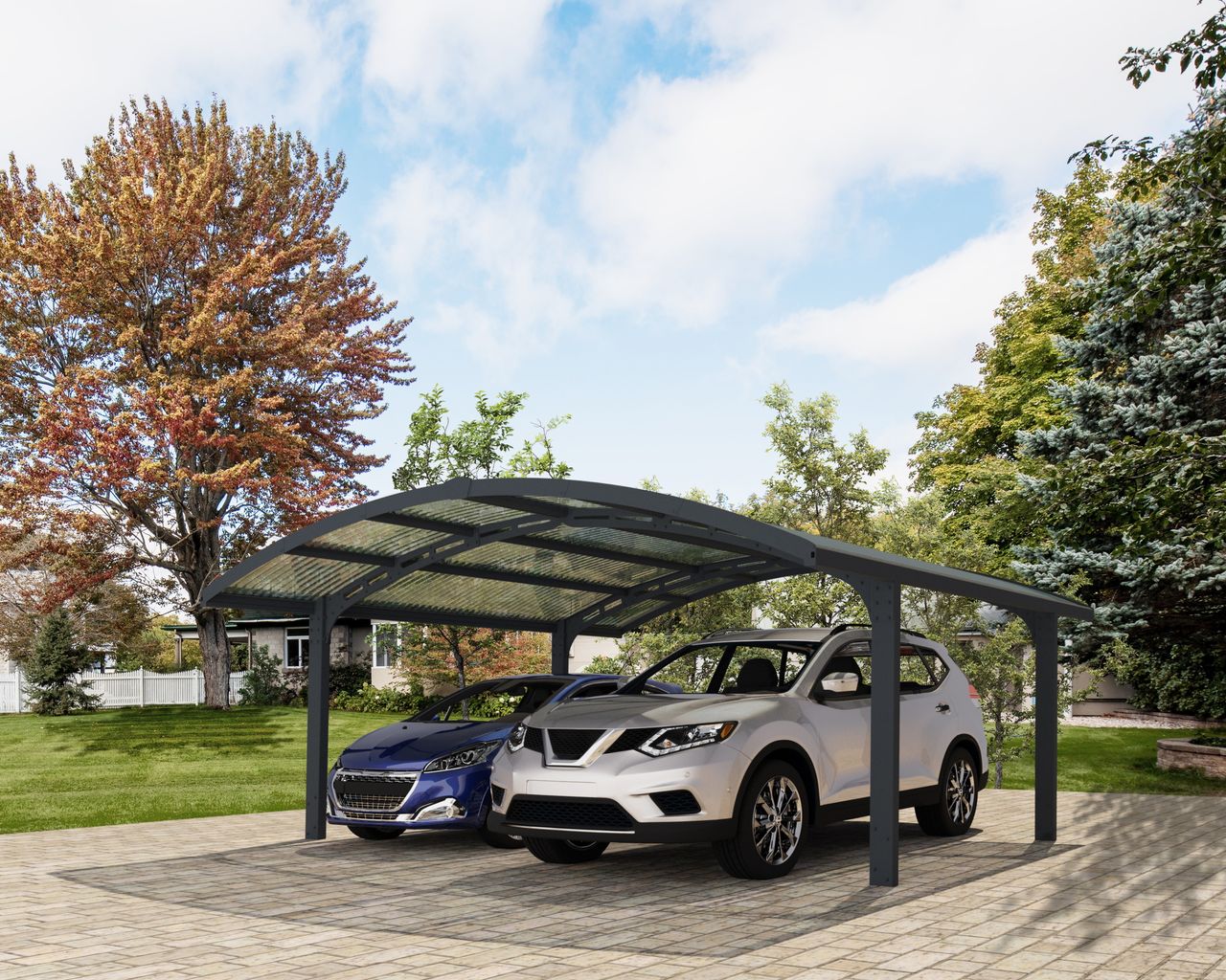 Canopia by Palram Carport Arizona Wave  495 x 578 cm Anthrazit - Wings & Arch