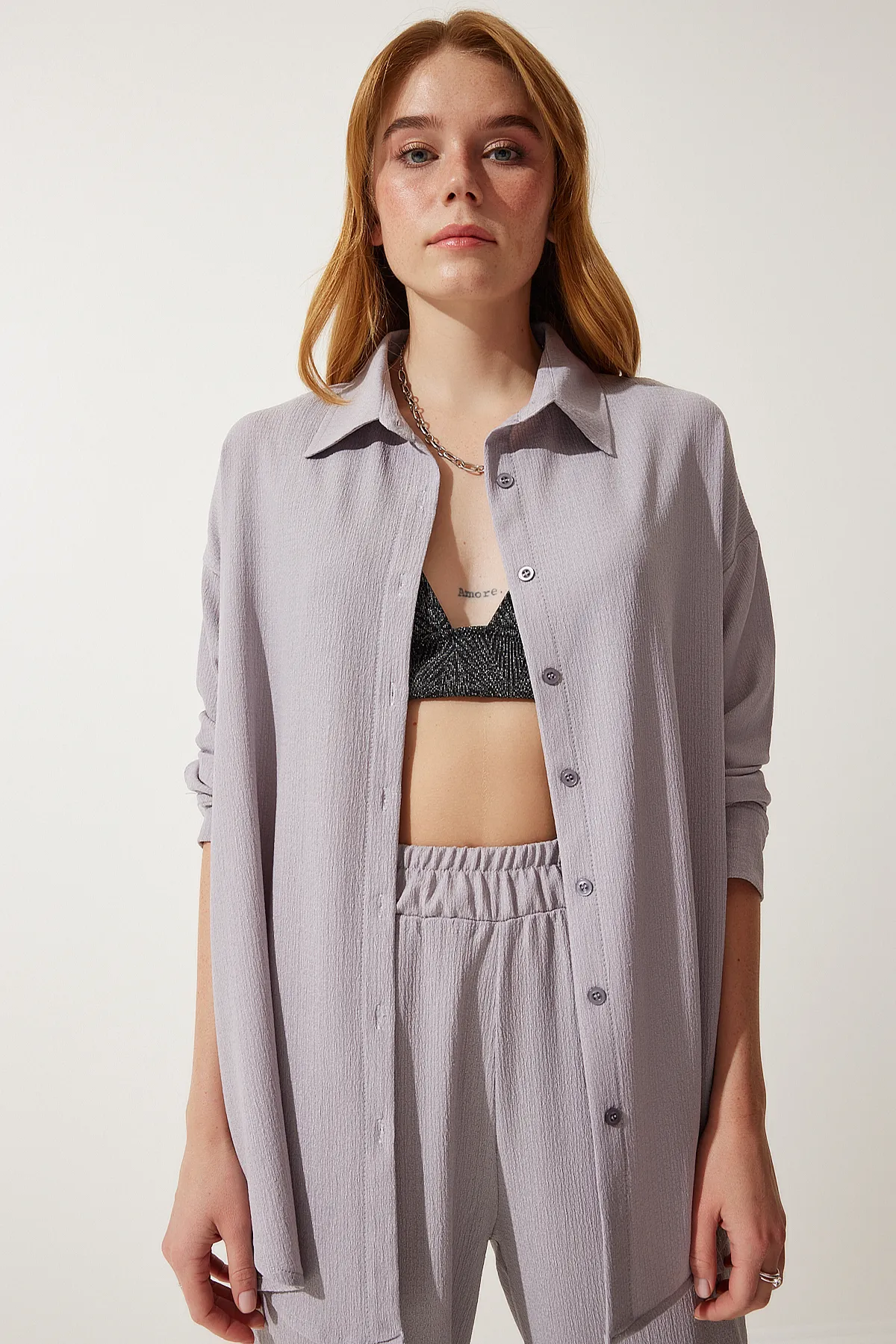 Happiness İstanbul  Zweiteiler - Grau - Regular Fit