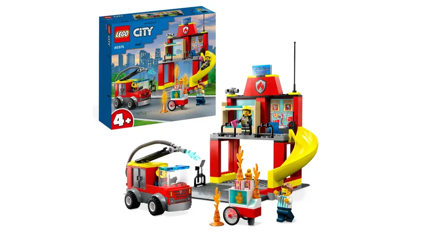 LEGO City 60375 Feuerwehrstation und Löschauto