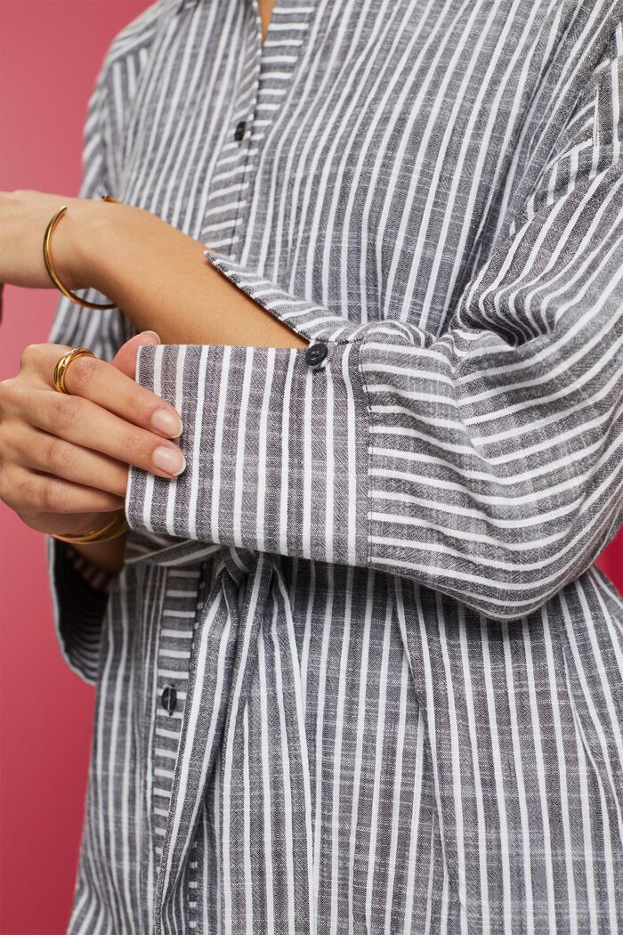Hemdblusenkleid mit Gürtel, 100 % Baumwolle