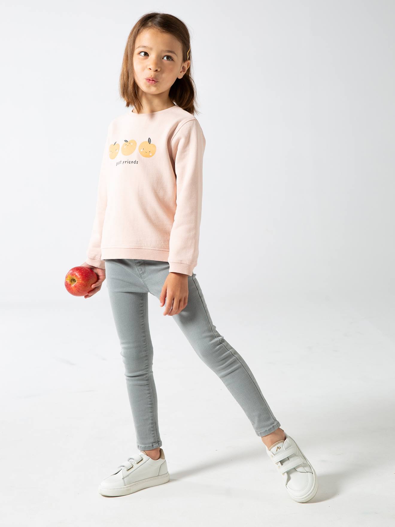 Vertbaudet Mädchen Jeggings BASIC Oeko-Tex - grau