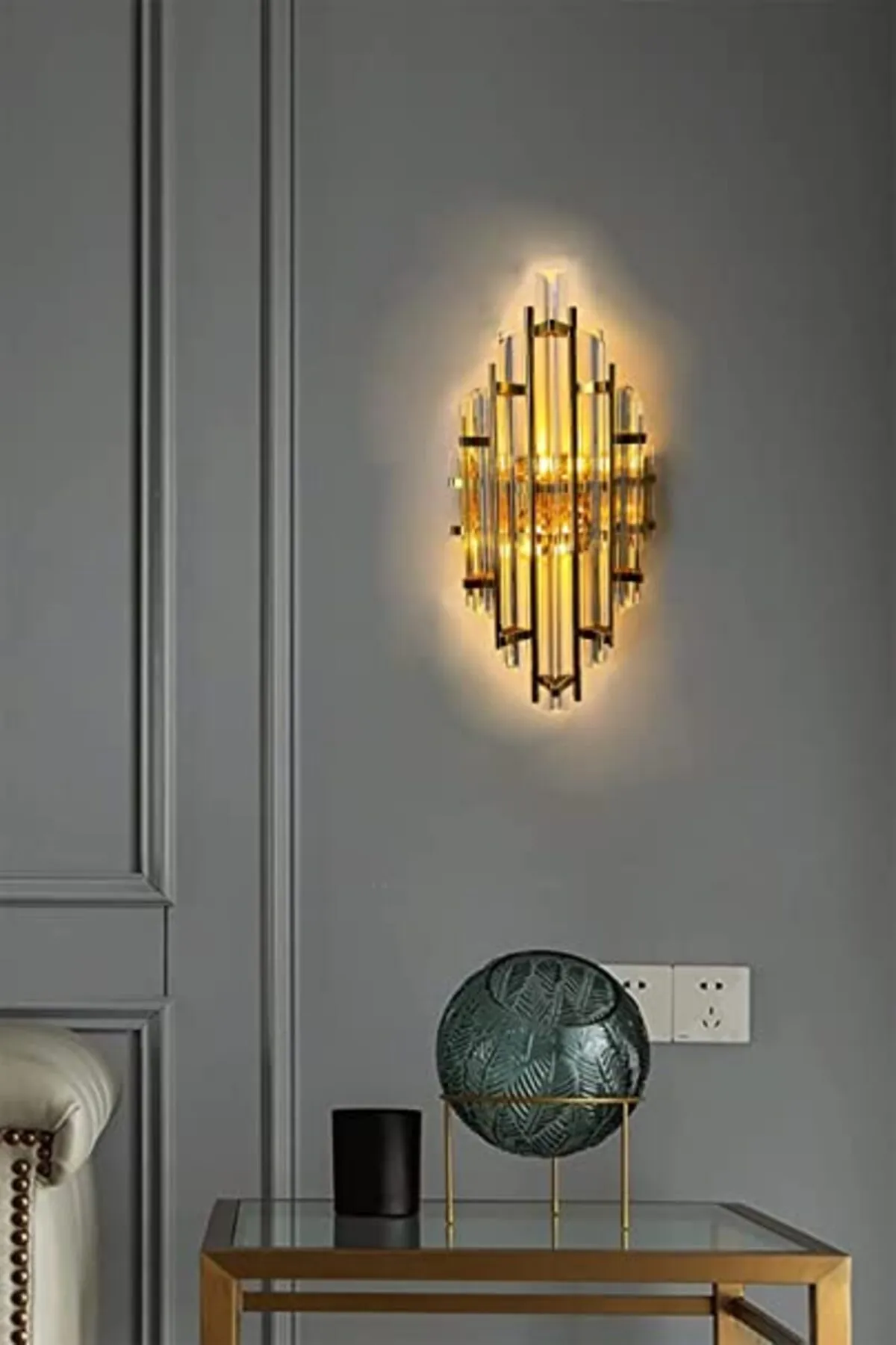 Bamyum  Metal & Glas Wandleuchte Innen