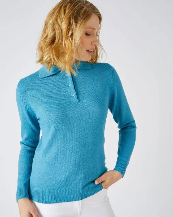 Pull col polo manches longues