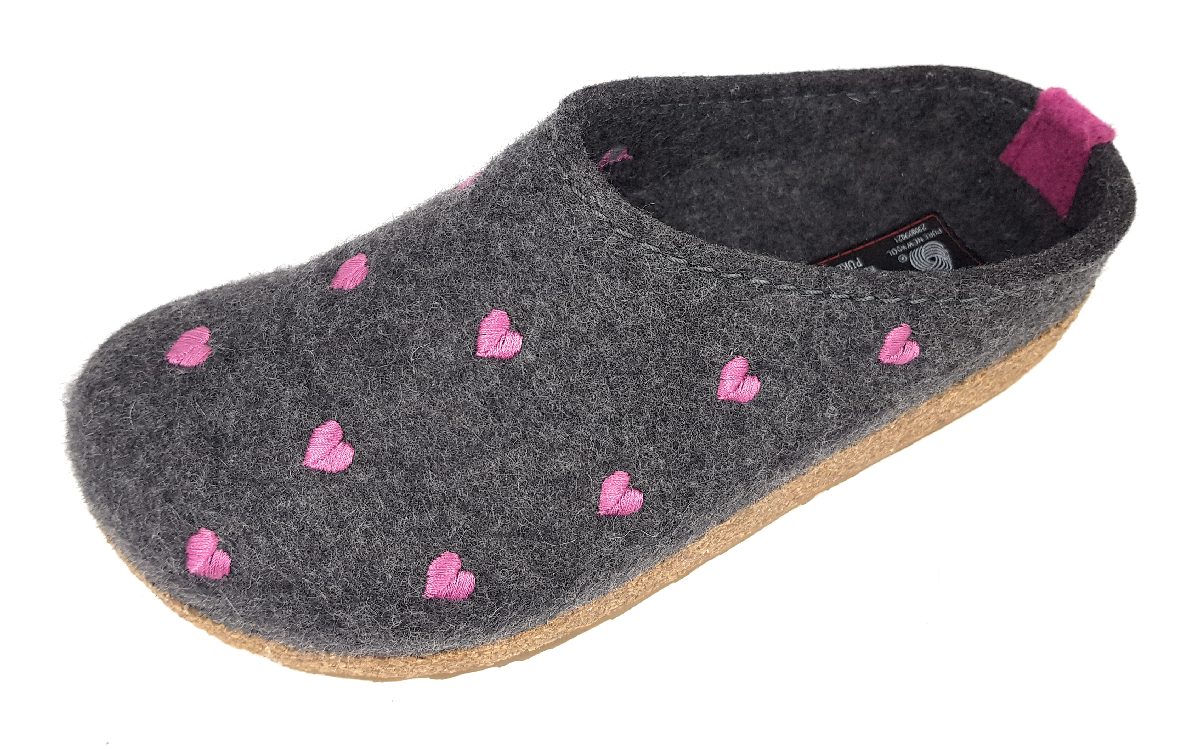 Haflinger Grizzly Cuoricini 741031 Grau 4 anthrazite