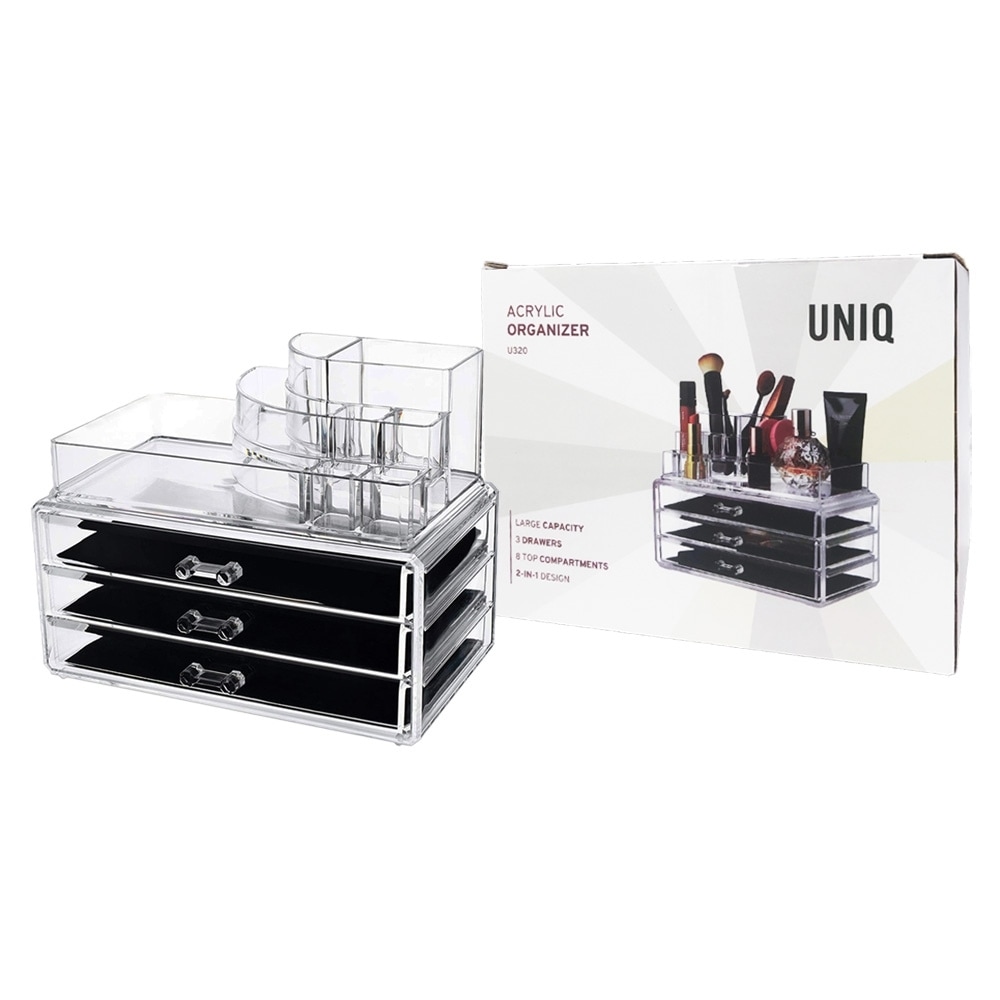 Organizer na kosmetyki UNIQ z 3 szufladami i 8 przegródkami