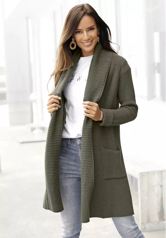 Longstrickjacke