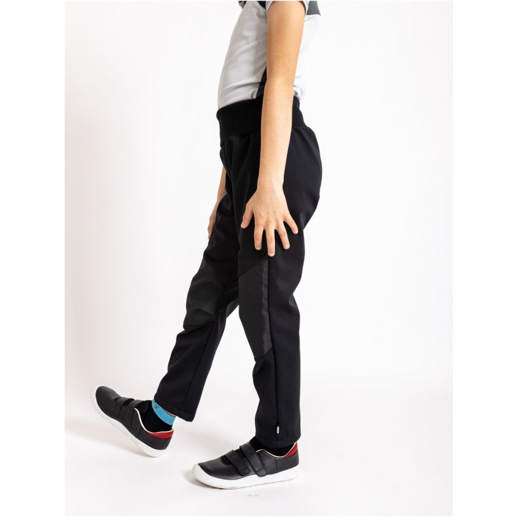 Unuo Kinder-Softshellhose mit Fleece Flexi Schwarz