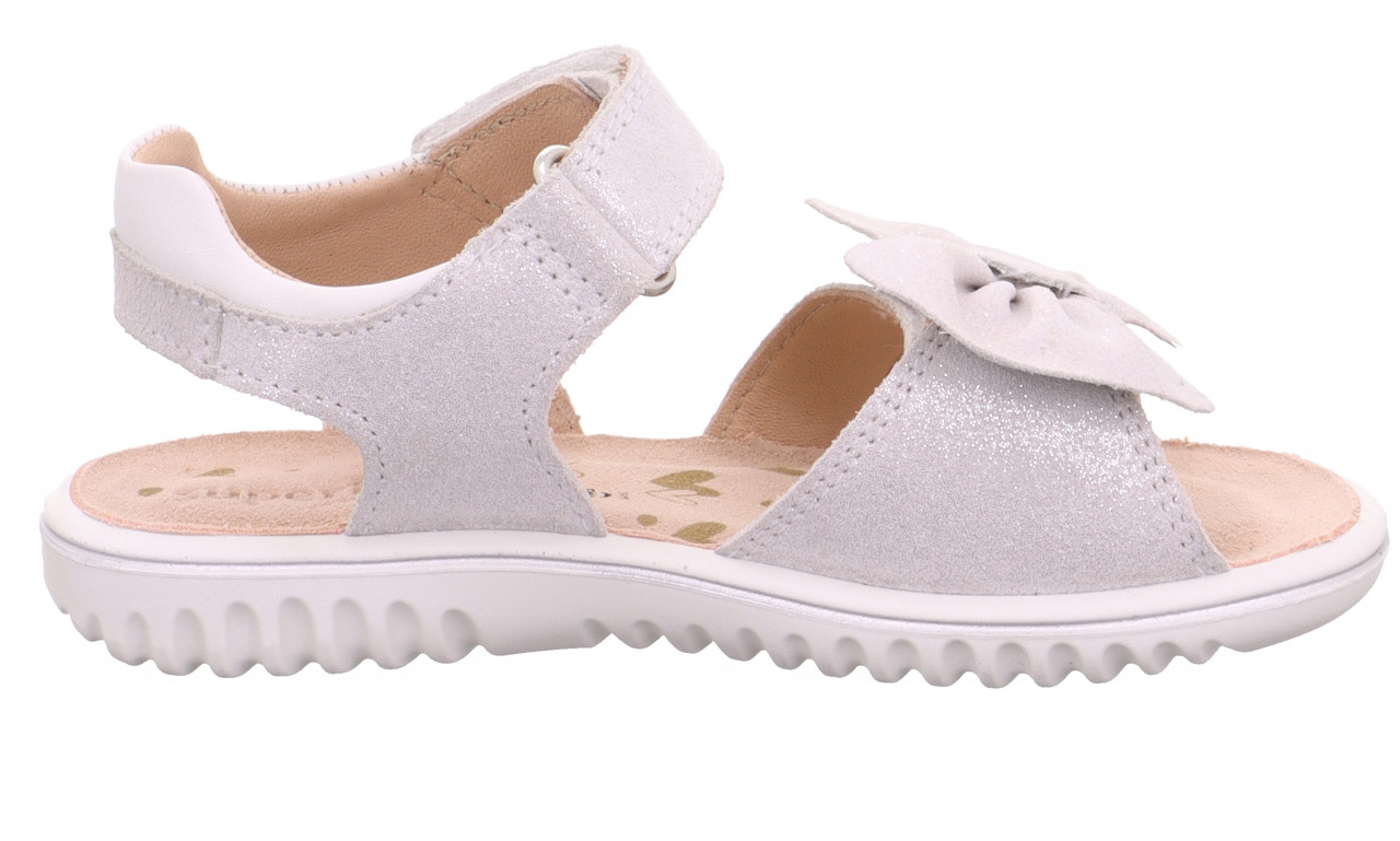 SPARKLE - Weiss Sandale mit Klettverschluss