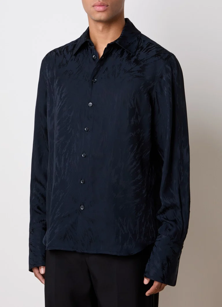 Camicia Louis Gabriel Nouchi dal taglio classico con motivo jacquard
