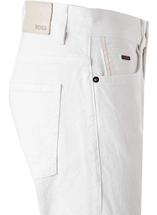 BOSS Orange, Jeans Delaware, Slim Fit, Baumwoll-Stretch, weiß