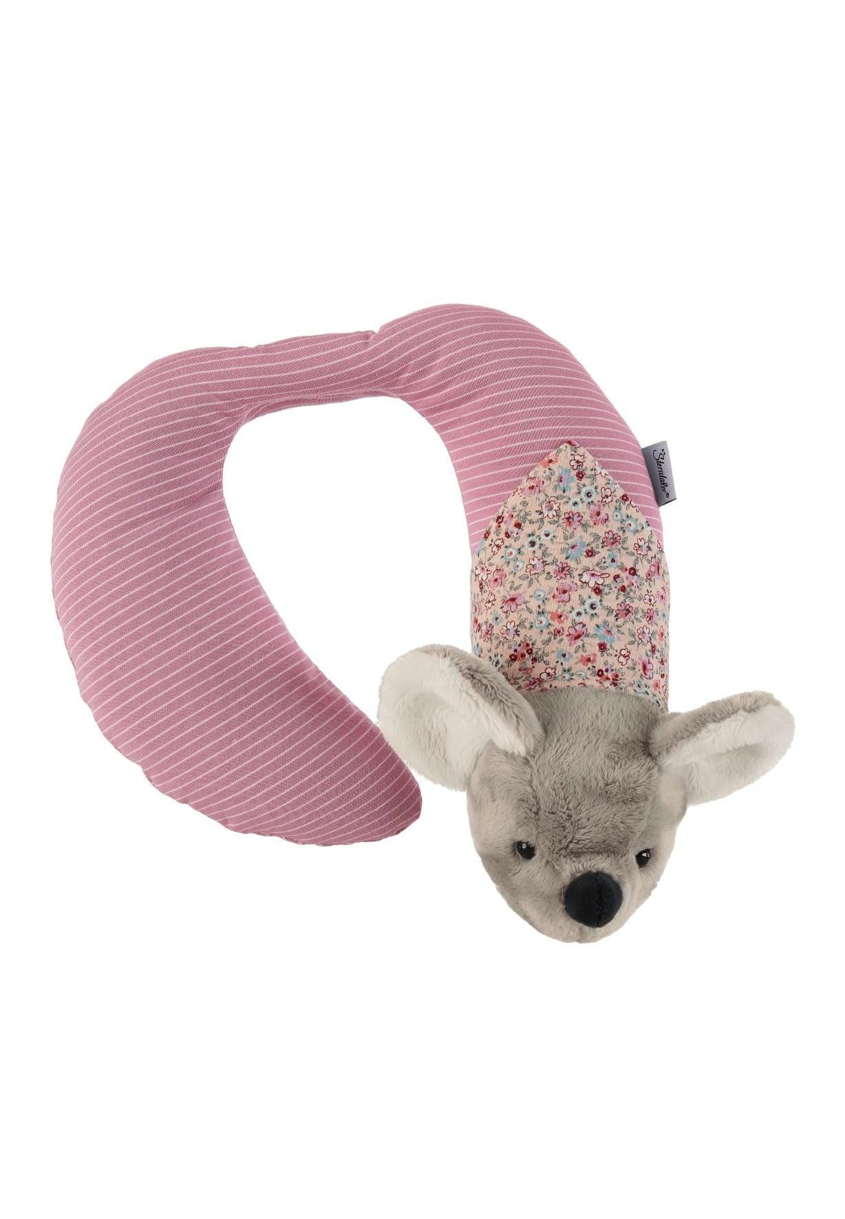 Nackenstütze Maus Mabel rosa, 28 cm mit Rassel