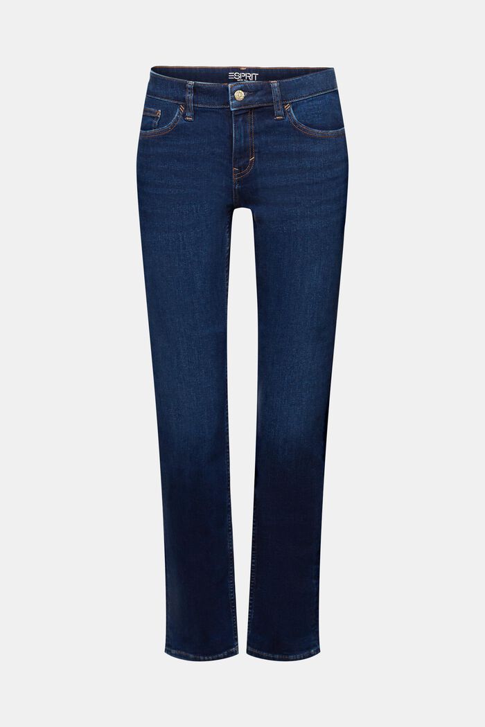 Stretchjeans mit geradem Bein, Baumwollmix