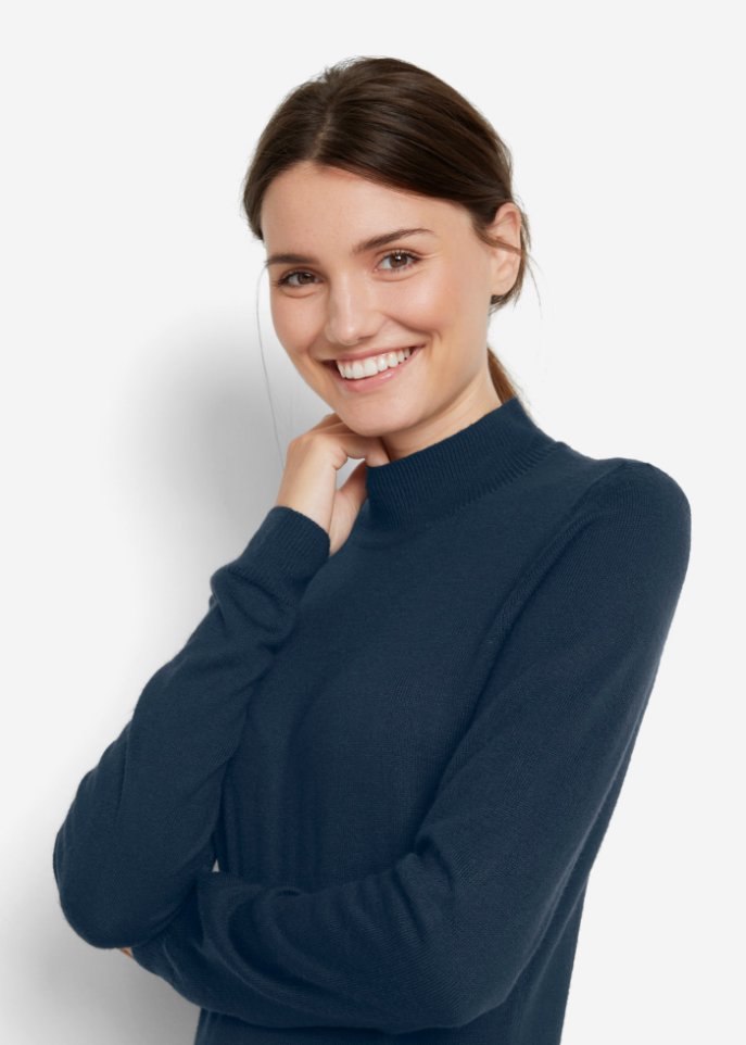 Strickkleid mit Stehkragen