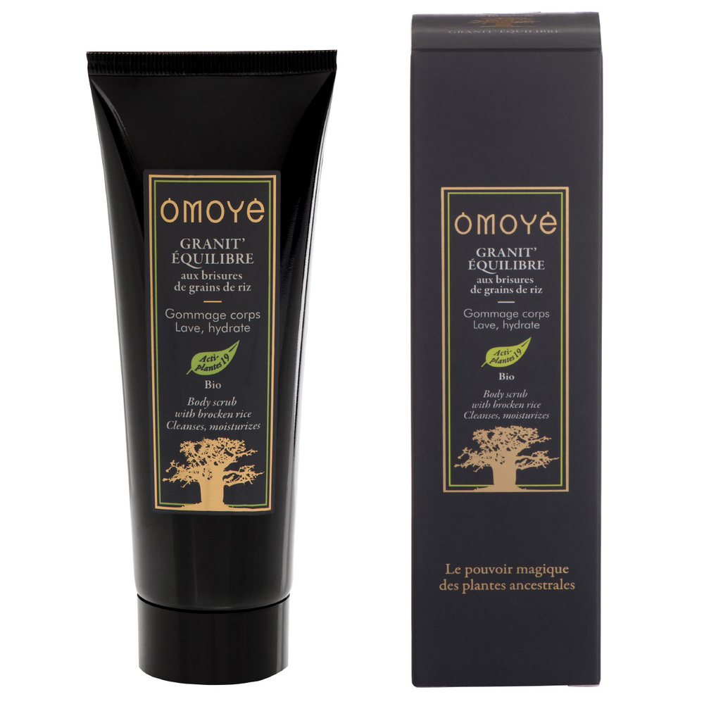 Omoyé Granit'Équilibre Gommage corps Lissant Exfoliant Lavant