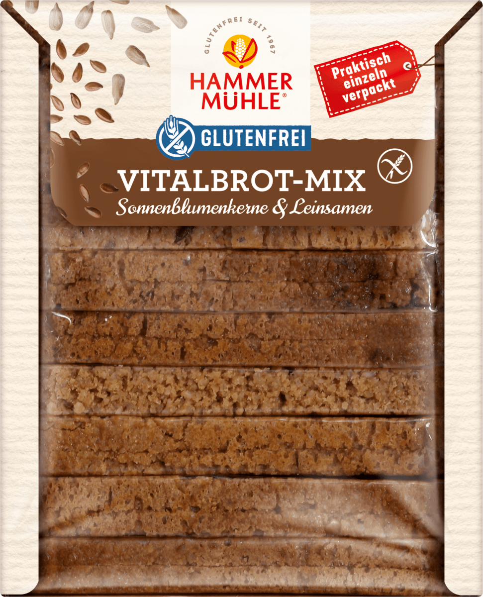 Brot, Vital-Mix mit Sonnenblumenkerne & Leinsamen, 500 g