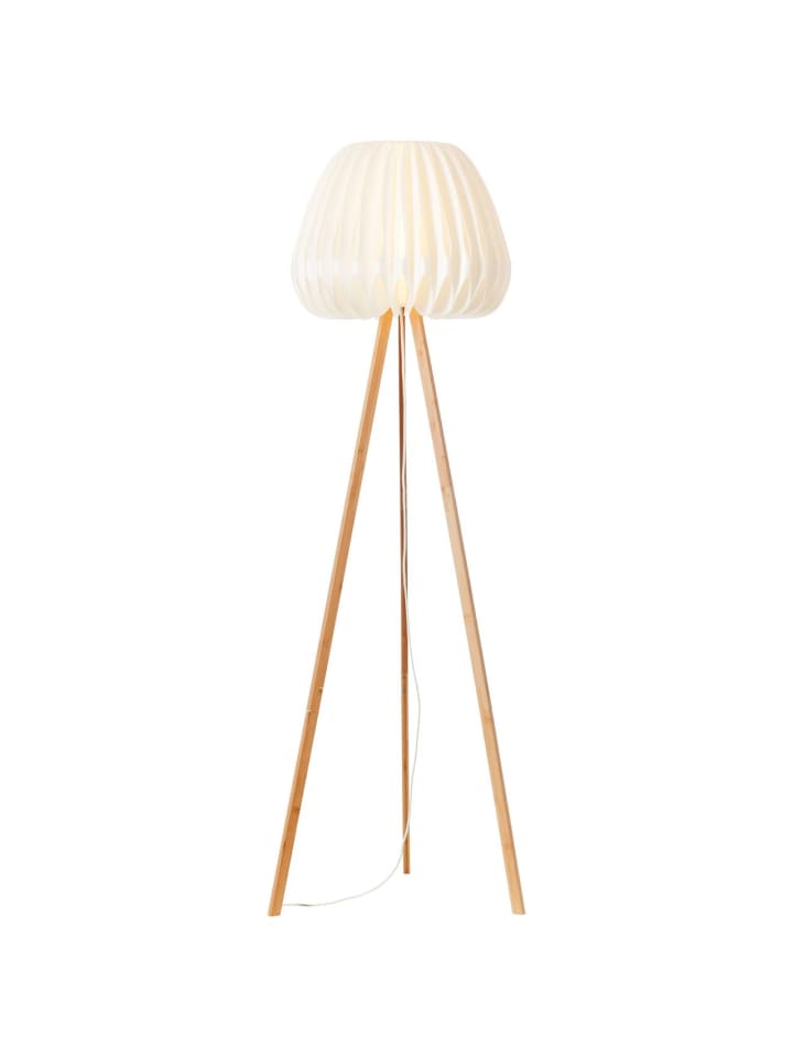 Brilliant Standleuchte, dreibeinig Inna ⌀ 62 cm in holz hell/weiß günstig kaufen onesize