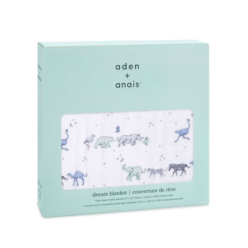 Couverture rising star animaux bleu Aden et Anais