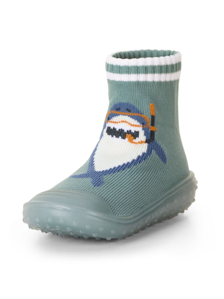 Sterntaler Adventure-Socks Hai in dunkelgrün günstig kaufen