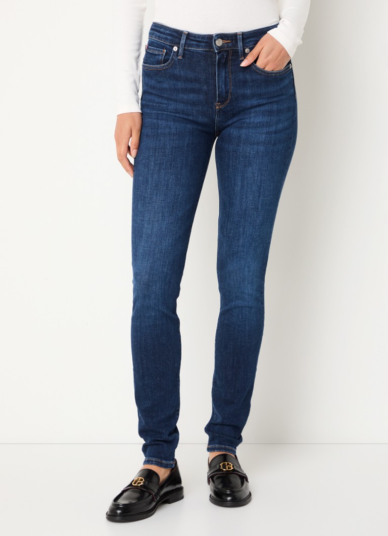 Blugi Tommy Hilfiger cu talie medie, croială slim, într-o nuanță închisă