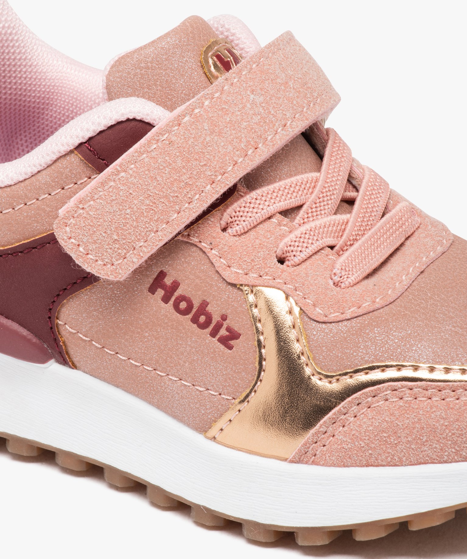 Baskets fille unies style running à scratch - Hobiz rose | GEMO