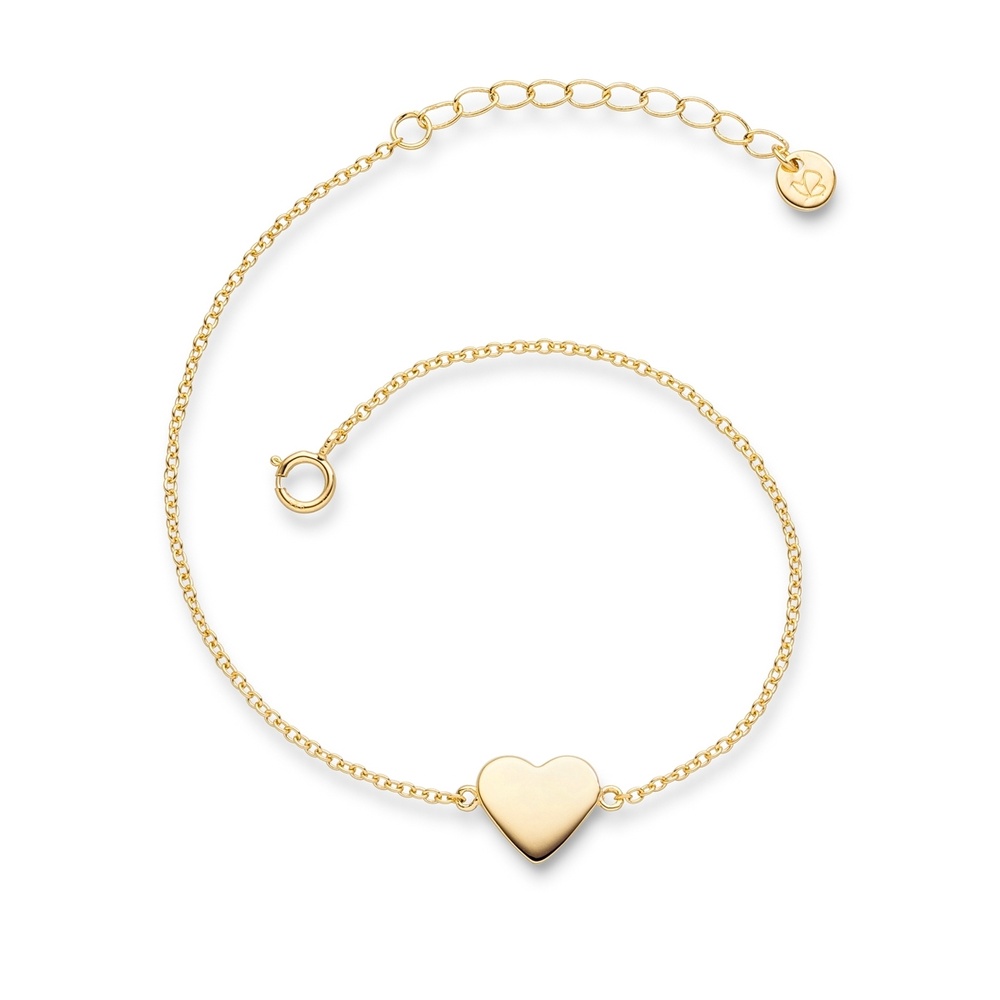Glanzstücke München Bracelet en argent Coeur Argent sterling en Or jaune Bracelet