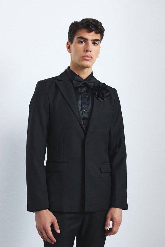 Einreihige Jacke mit Tasche