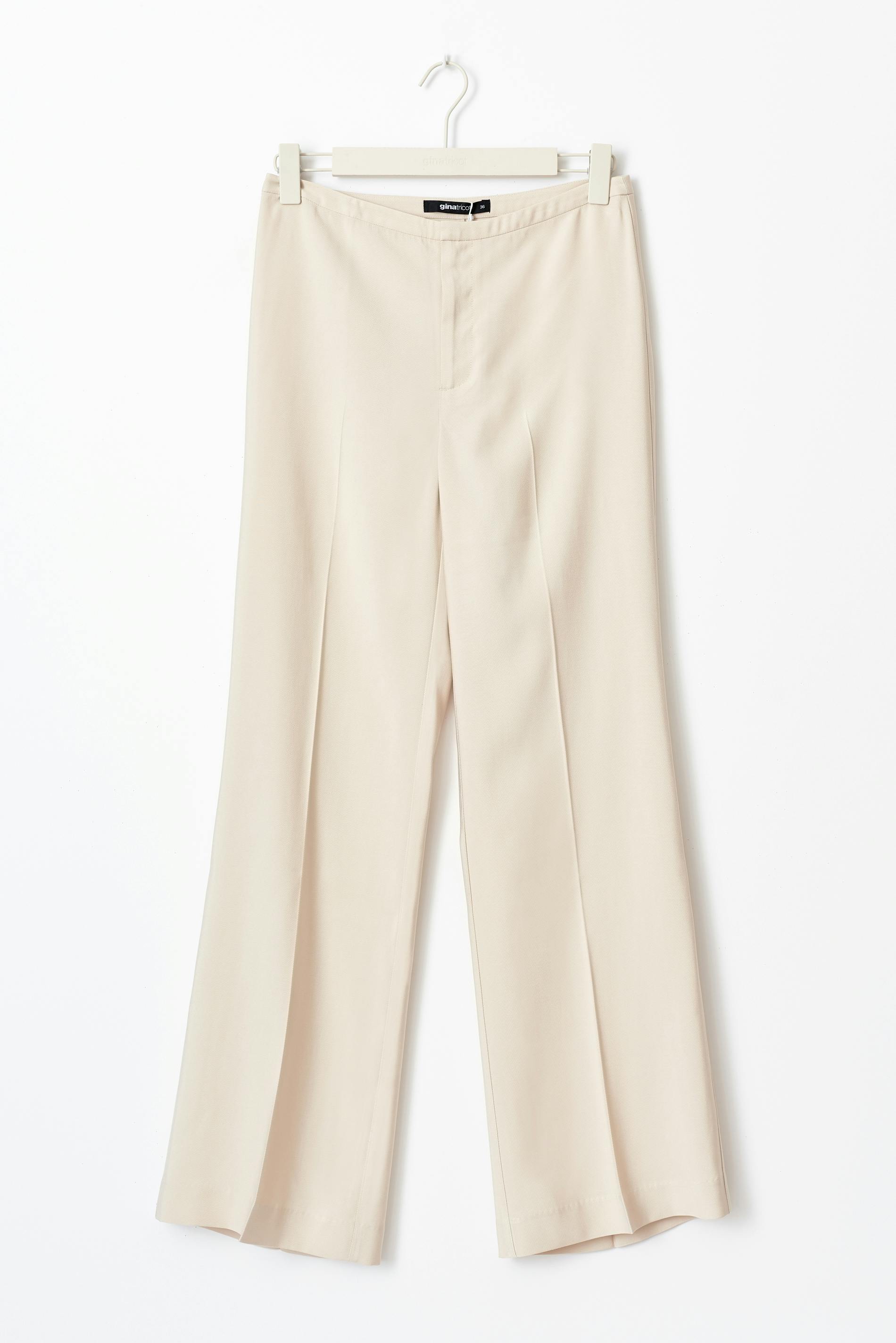 Straight viscose trousers