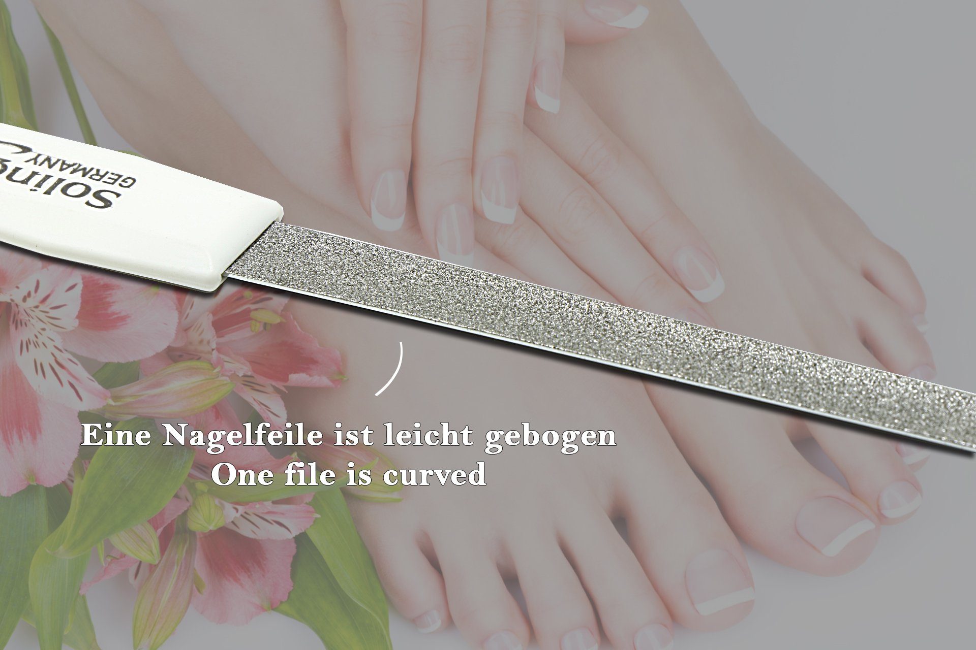 SMI Saphir-Nagelfeile 5 Saphirnagelfeile Solingen Saphir Nagelfeilen Fingernägel Fußnägel, doppelseitig fein und grob