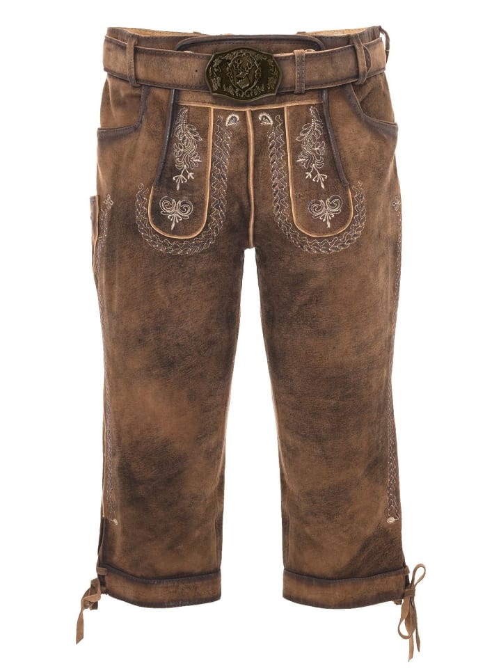Gwandler Lederhose MICHELBACH-gespeckt in braun günstig kaufen 60