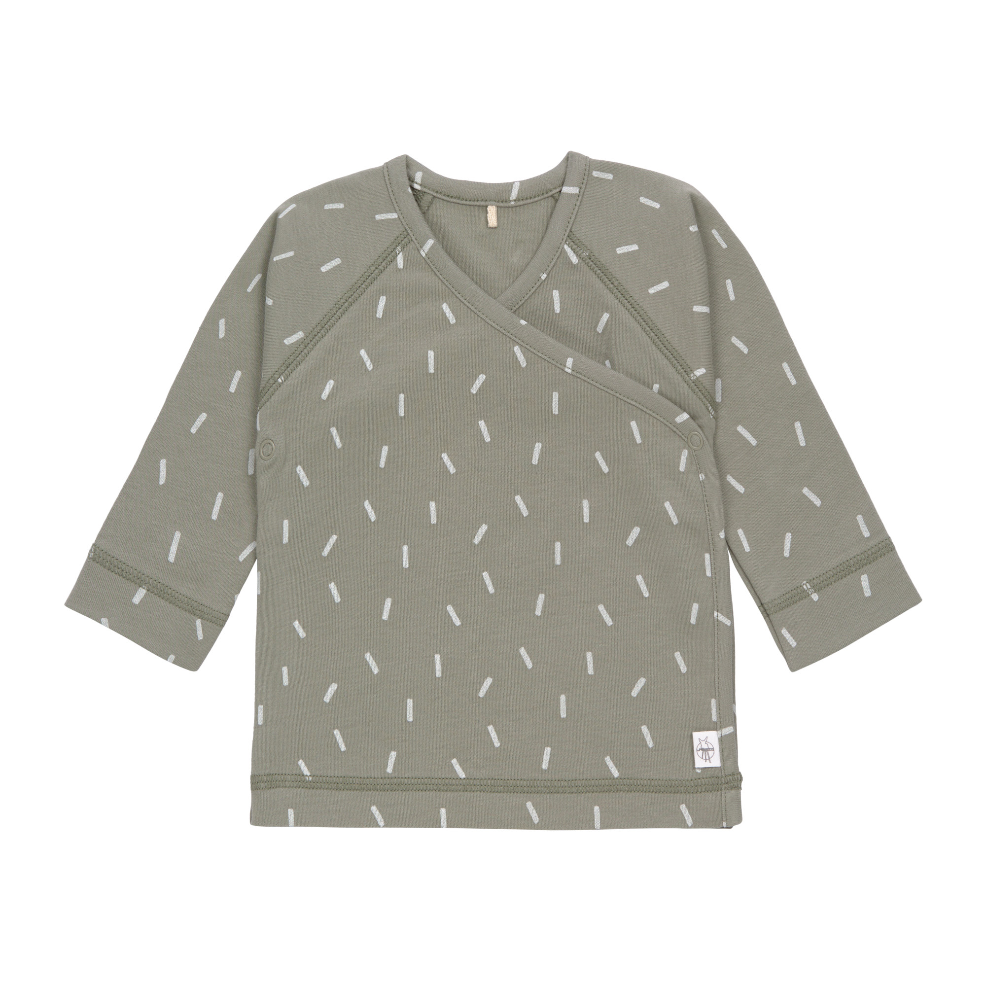 Baby Wickelshirt - Bio Baumwolle, Speckles, Oliv