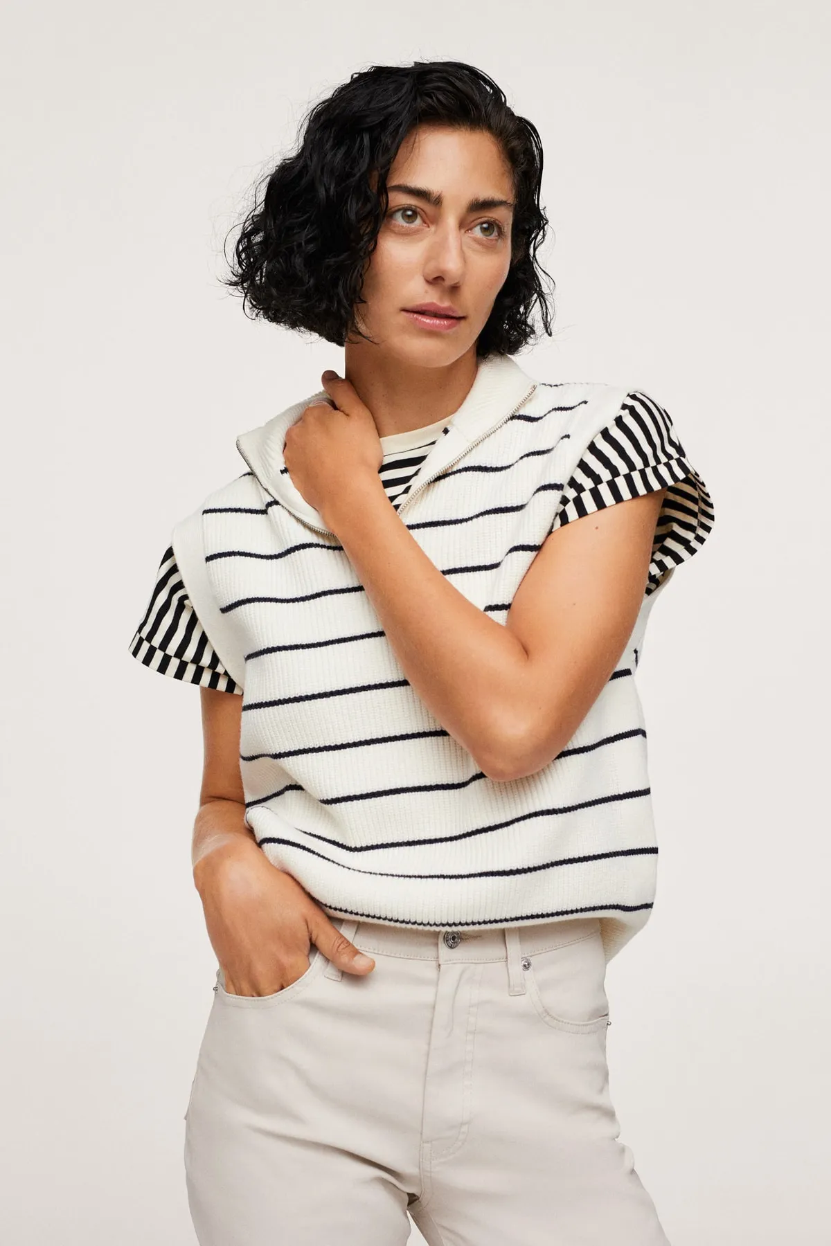 MANGO  17065903 Damen/Mädchen Ecru