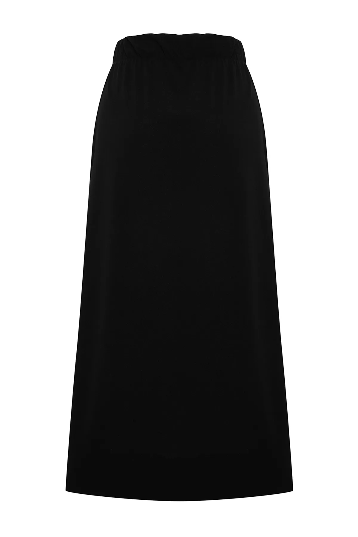 Trendyol Modest  Schwarzer schlichter Strickrock mit elastischem Bund TCTSS24EE00006