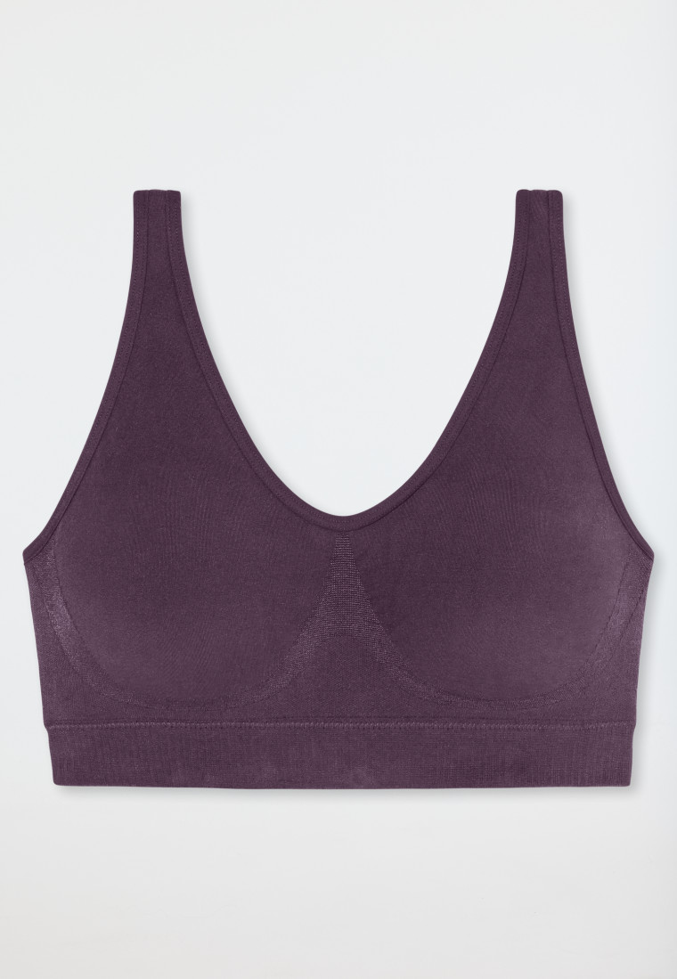 Bustier seamless herausnehmbare Pads pflaume - Classic Seamless