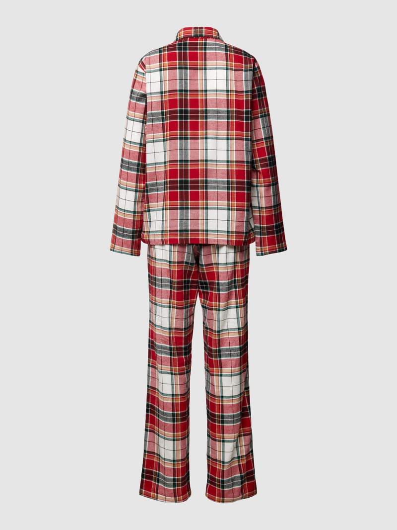 Pyjama mit Tartan-Karo in rot