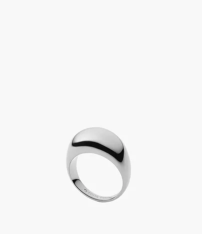 Fossil Ring Ellis Domed Collection Edelstahl