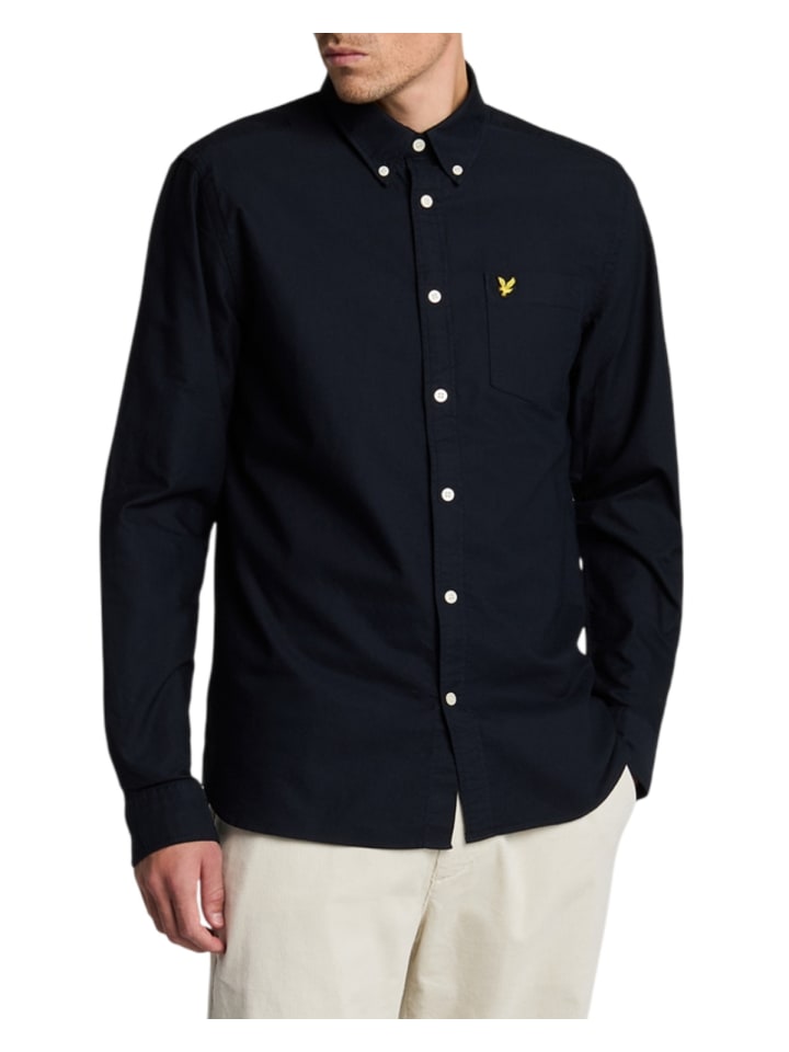 Lyle & Scott Langarmhemd in Dunkelblau günstig kaufen