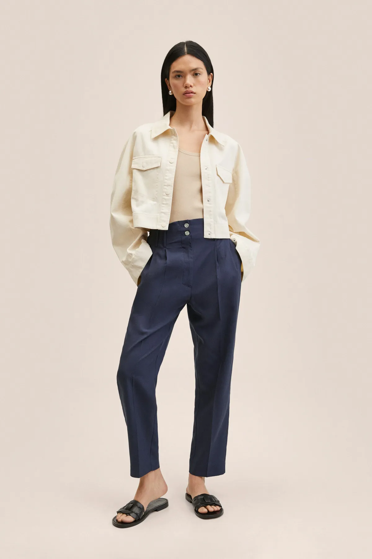 MANGO  Dunkelblaue Damenhose 27057115