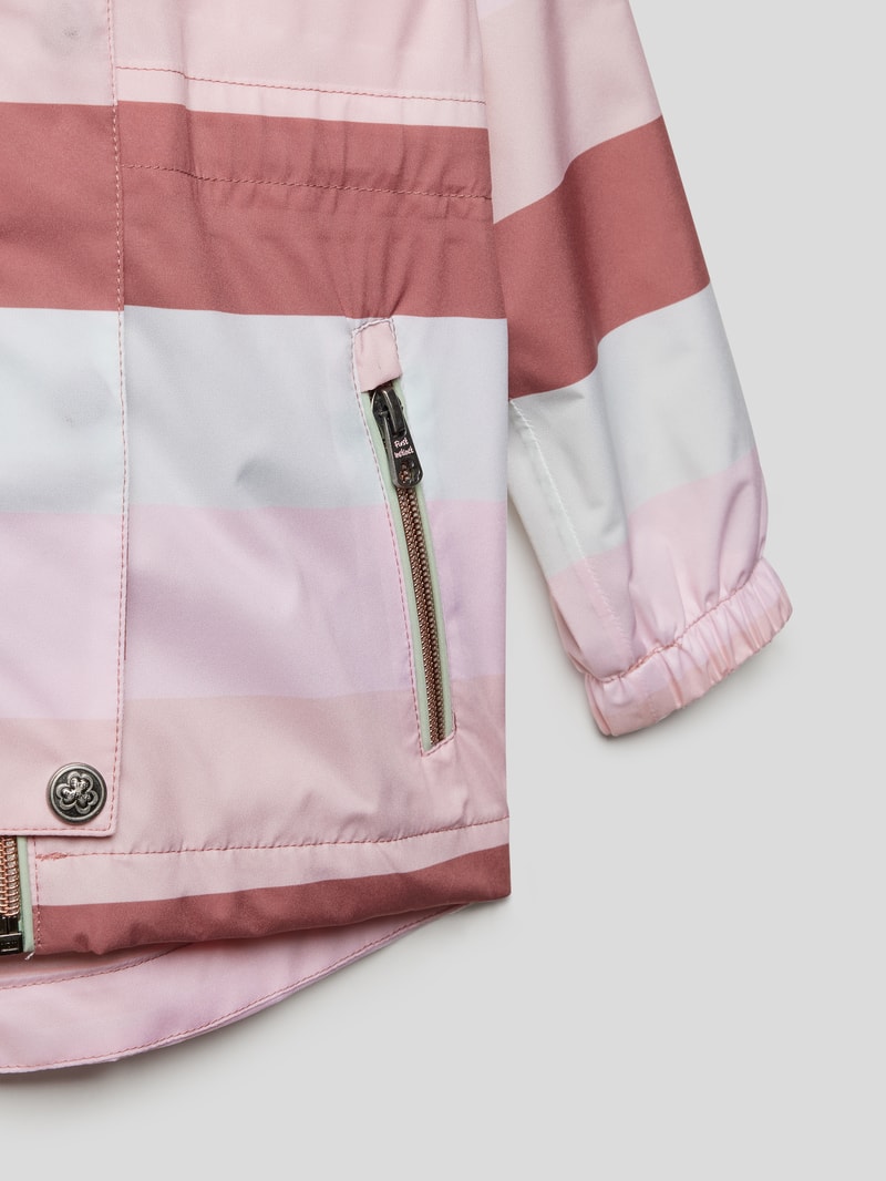 Jacke mit Streifenmuster in altrosa