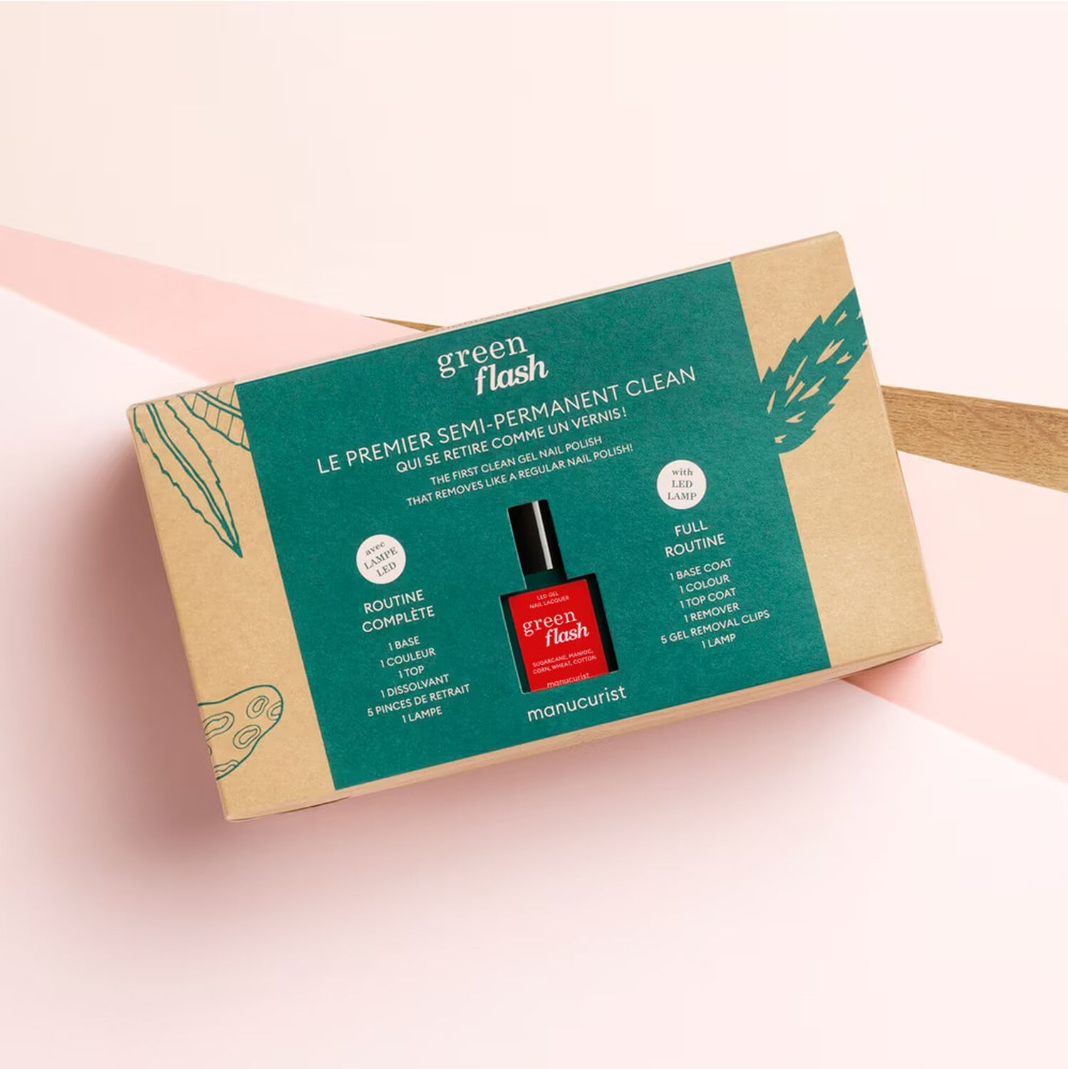 Manucurist Routine Green Flash Coffret Vernis Semi-Permanent