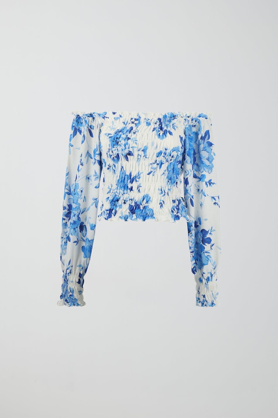Off shoulder smock top