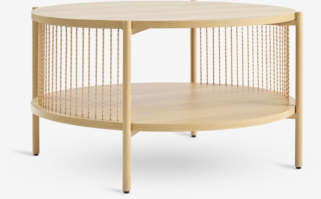 SNESLEV salongbord Ø70 i eikefarge