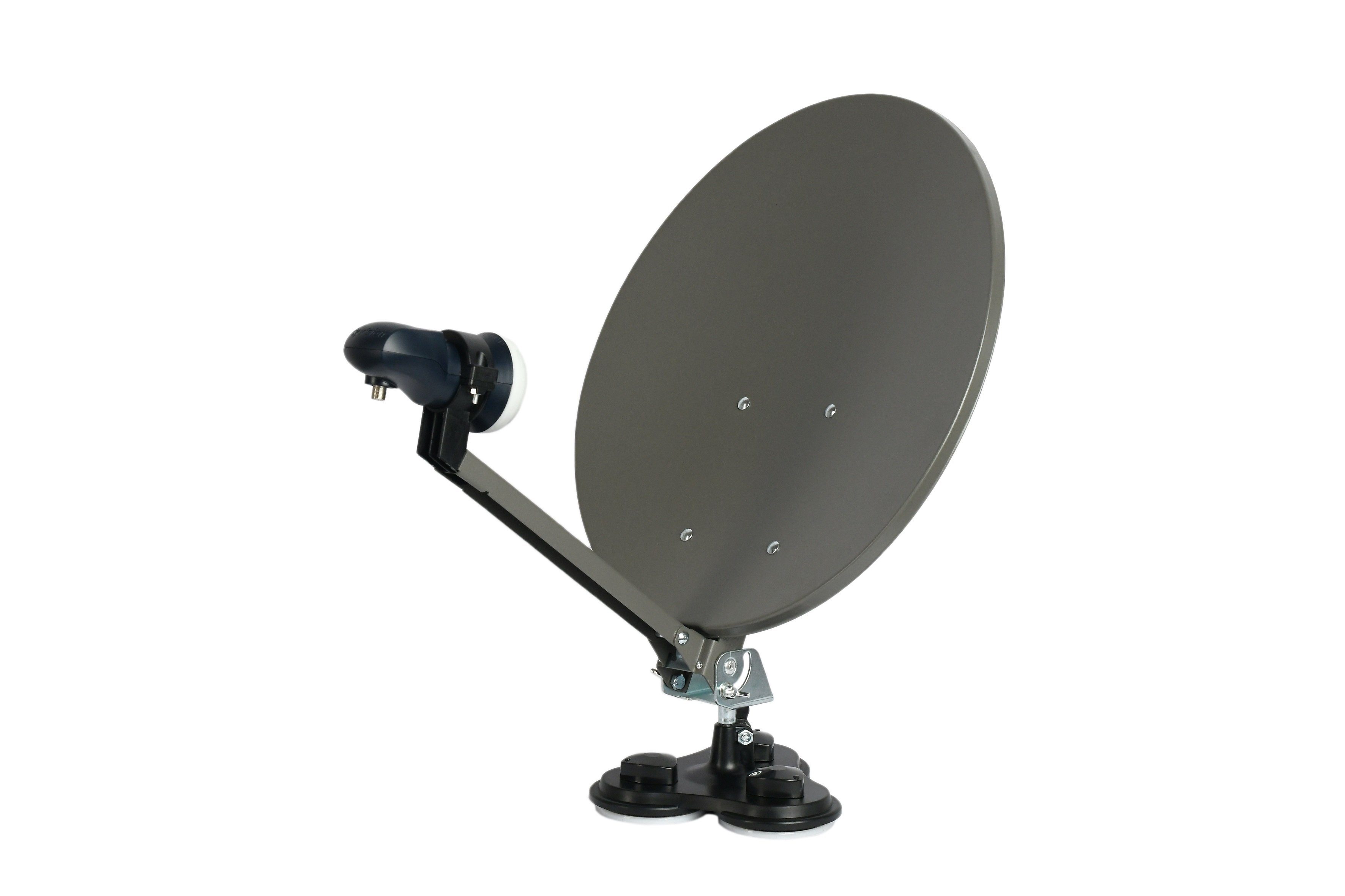 Sky Vision HDTV Camping Koffer Camping Sat-Anlage (SAT, für Camping), single LNB, 40cm Spiegel, Scart, HDMI & SAT Kabel