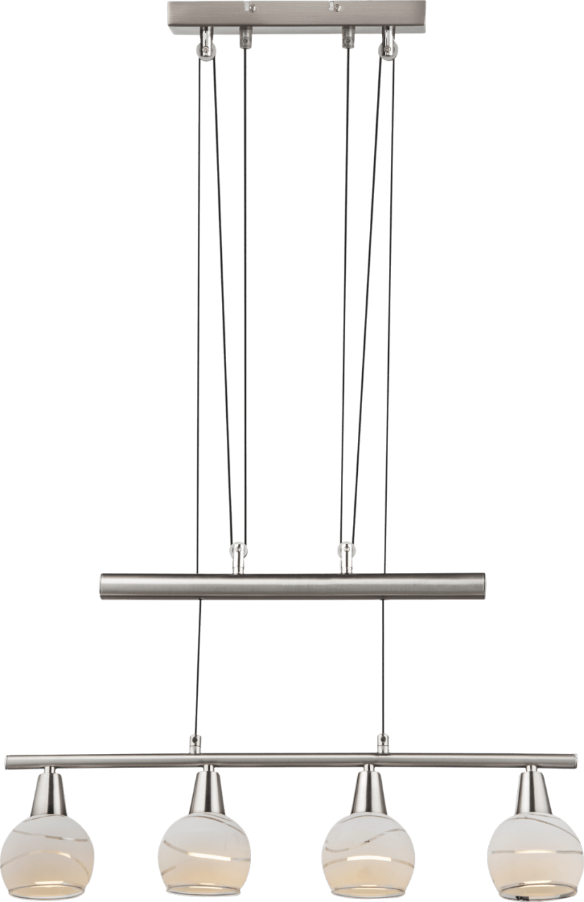 Globo Lighting - ELLIOTT - Hängeleuchte Metall Nickel matt, 4x E14 LED