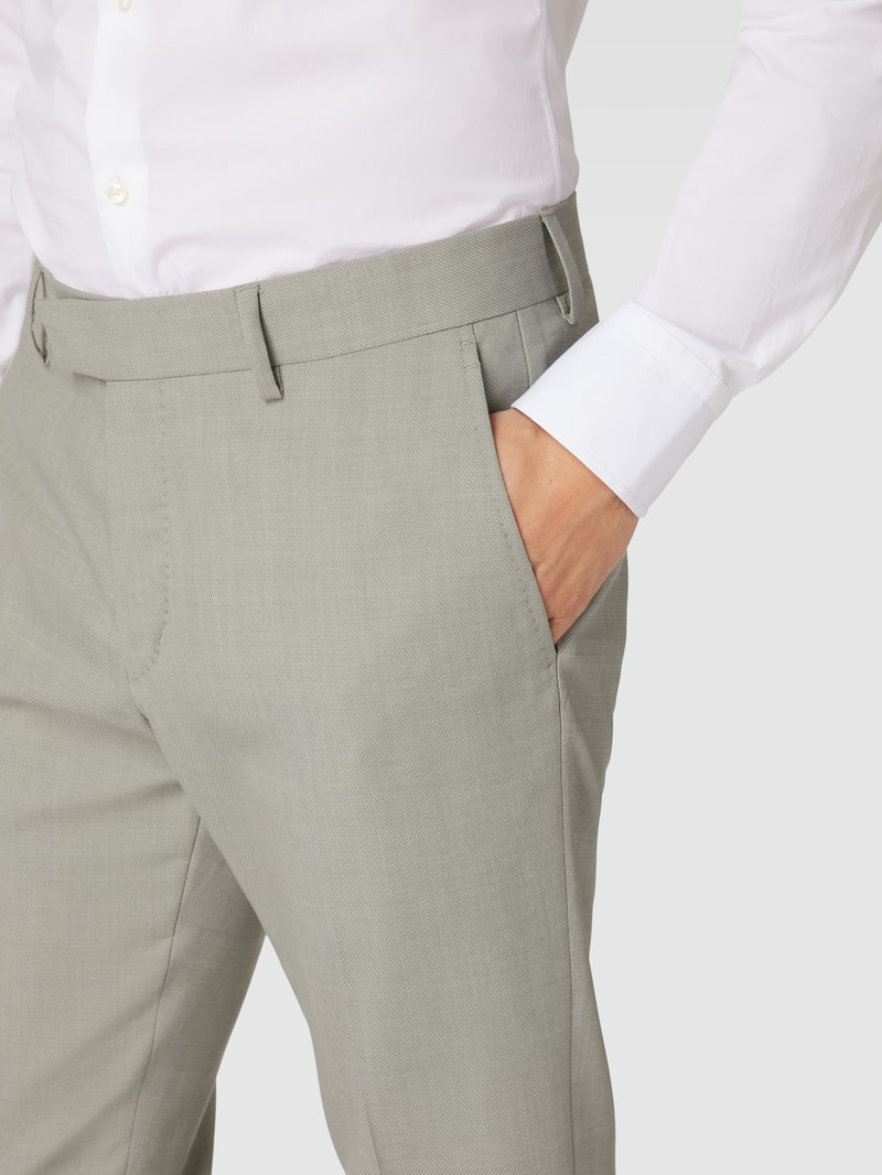 Bundfaltenhose mit französischen Eingrifftaschen Modell 'Tenuta' in silber