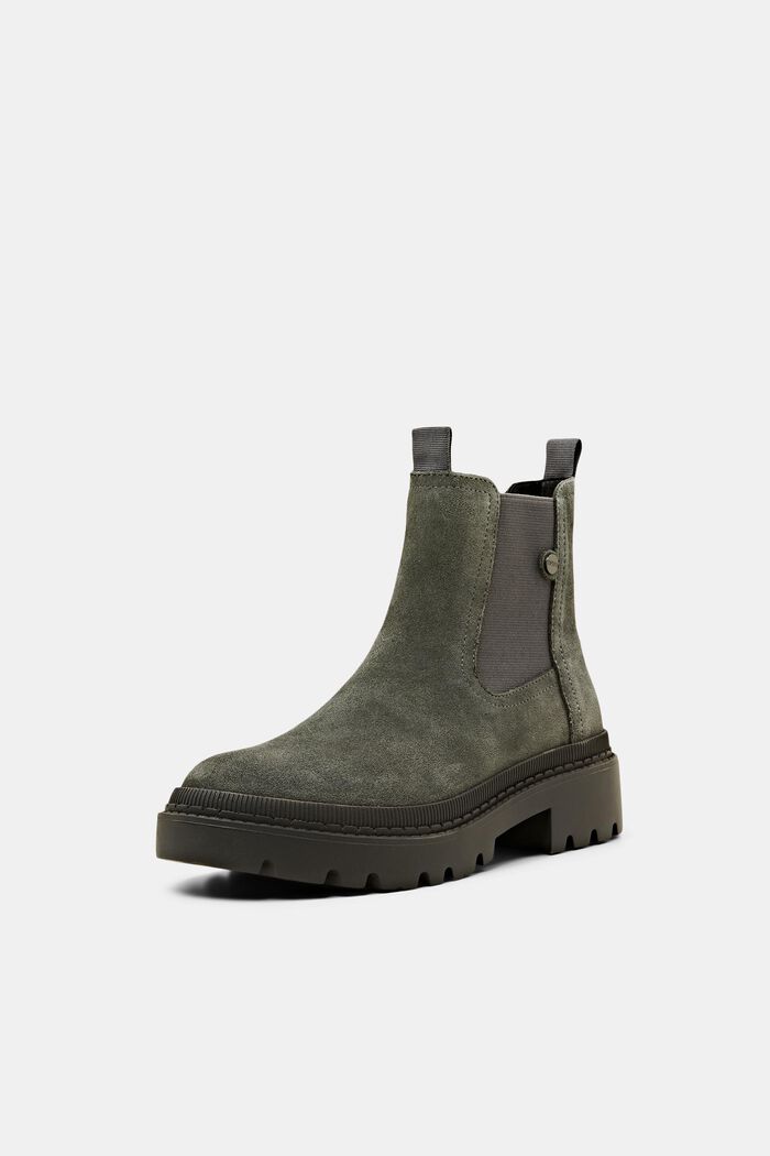 Boots aus echtem Veloursleder